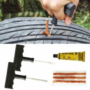 Kit de Réparation Pneus Tubeless Auto - Outils Professionnels pour Crevaison - Réparez Facilement vos Pneus!