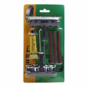 Kit de Réparation Tubeless pour Pneus de Voiture et Moto - 3 Mèches Incluses pour Réparations Rapides