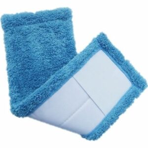 Tête de balai microfibre bleue - Recharge pour serpillère et lavette - Idéale pour un nettoyage efficace des tapis
