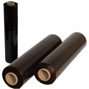 Film Étirable Noir PAELTTE 300m - Protection Anti-UV, Idéal Multi-Usages pour Vos Emballages