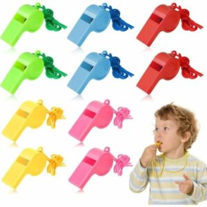 Sifflets Léger et Portable - 10 Pièces à Son Clair pour Multiples Utilisations - Idéal pour Sports et Activités