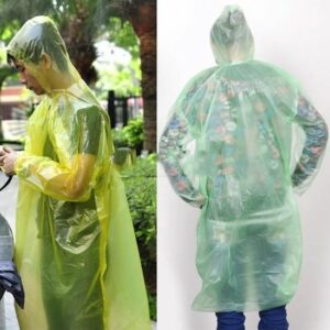 10 Ponchos Imperméables Unisexes Jetables pour Adultes - Parfaits pour Voyage, Camping et Urgences sous la Pluie