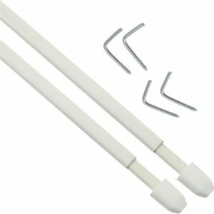Set de 10 tringles à rideaux extensibles - Design plat, ajustables de 40 à 60 cm pour un style moderne