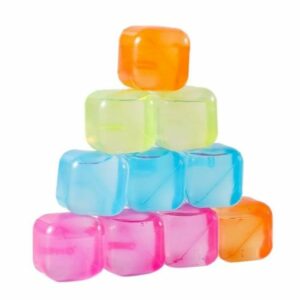 10 Glaçons Réutilisables Colorés - Cubes Non Dilués Pour Rafraîchir Vos Boissons