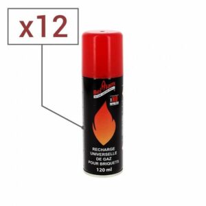 Pack de 12 Bouteilles de Gaz Belflam 120 ml - Idéal pour Barbecue et Camping