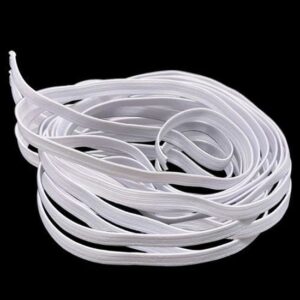 Ruban Élastique Blanc 12 mm - 5 mètres Idéal pour Couture et Loisirs Créatifs - UNBRANDED