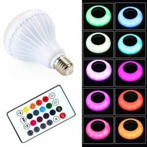 Ampoule LED RGB E27 12W - Bluetooth avec Haut-Parleur et Télécommande - Illuminez votre intérieur !