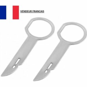 Clés de Déverrouillage pour Autoradio - Outil d'Extraction Pratique pour Démontage de Radio de Voiture