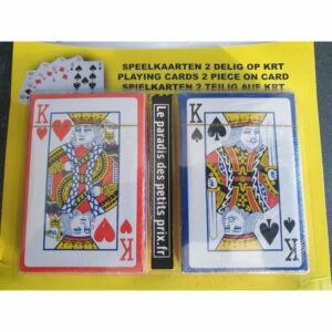 Set de 2 jeux de cartes BENSON - Poker, Bridge, Rami, Belote - Blanc - Parfait pour Adulte