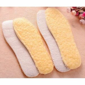 Semelles Chaudes en Laine - 2 Paires Hiver Beige pour Chaussures Homme  Femme