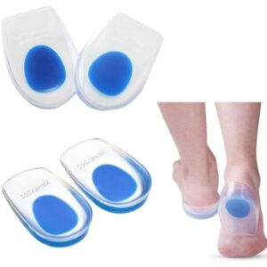 2 Paires de Talonnettes en Gel Silicone - Soulagement Tendinite & Douleur au Tendon d'Achille, Pointures 40-46