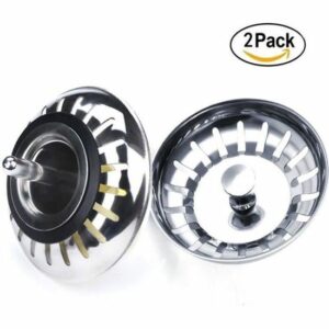 Lot de 2 Filtres à Évier en Inox - Diamètre 80mm, Épaisseur 0,5mm - Argent Durable et Élégant