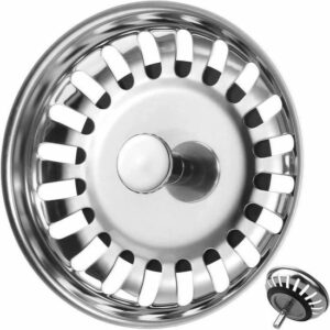 Lot de 2 Filtres Évier Cuisine en Acier Inox - Bouchons de 79mm pour un Drainage Efficace et Esthétique