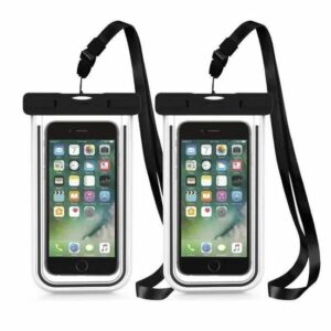 Pochette Étanche Universelle Noir pour Téléphones < 7'' - Souple et Résistante en Synthétique