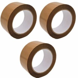 Pack de 3 rouleaux de ruban adhésif Havane 48mm x 100m - Idéal pour tous vos projets de bricolage!