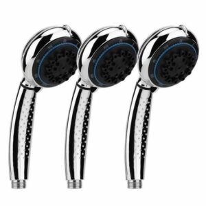 Pommeau de Douche Portable Haute Pression - Set de 3 - ABS Chromé pour un Confort Optimal