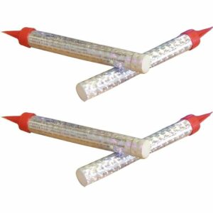 Lot de 4 Fontaines de Glace Argentées pour Anniversaire - Effet Éblouissant en 60 Secondes - Intérieur