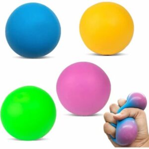 Balles Anti-Stress Colorées - Set de 4 Jouets Fidget pour Soulager l'Anxiété et Stimuler les Sens