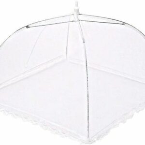 Cloche Alimentaire Pliable 43,2 cm - Idéale pour Extérieur, Pique-niques, BBQs et Tentes - Réutilisable en Maille