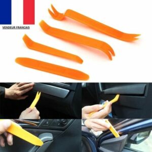 Kit de Démontage Garniture Intérieure Voiture - 4 Outils Essentiels pour Tableau de Bord et Portes