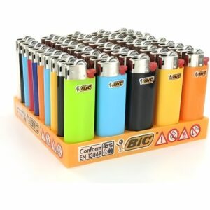 Pack de 50 briquets BIC Mini à pierre - Pratique et compact pour tous vos besoins de feu !
