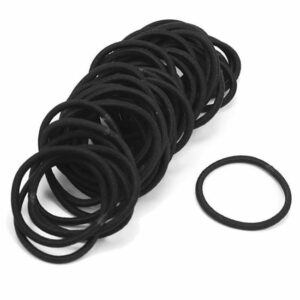 Cordes élastiques en caoutchouc noir pour cheveux - Mixte, adulte - Diamètre 5.5 cm - Pratiques et stylées