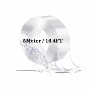 Ruban Adhésif Double Face Extra Fort 5M - Nano Tape Transparent, Lavable et Amovible sans Trace