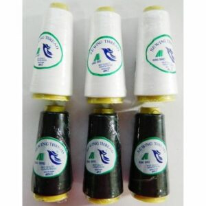 Pack de 6 bobines de fil noir et blanc pour couture - Idéal pour couturières et revendeurs