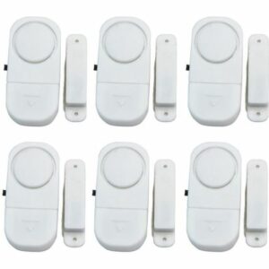 Pack de 6 Capteurs Antivol Magnétiques Sans Fil pour Sécurité des Portes et Fenêtres