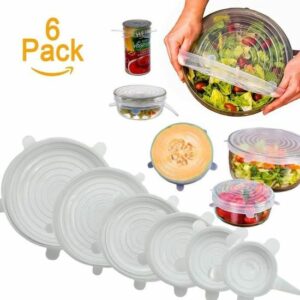 Set de 6 Couvercles Extensibles en Silicone Hermétiques - 6 Tailles pour Conserver Vos Aliments