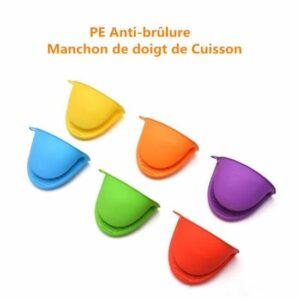 Set de 6 Gants de Cuisine en Silicone Résistant à la Chaleur - Protection Idéale pour la Cuisson