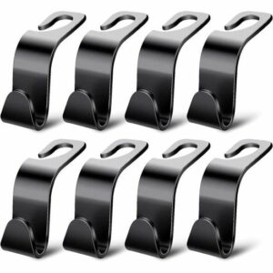 8 Crochets de Siège pour Voiture - Accessoires Pratiques pour Suspendre Sacs et Objets en Intérieur