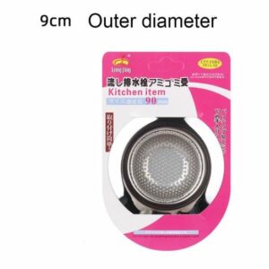 Filtre d'évier en acier inoxydable 90mm - Maille fine, couvercle de vidange pour cuisine, outil pratique et durable