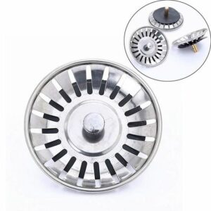 Ensemble de 2 Accessoires Évier en Acier Inox - Passoire et Filtre Panier Pratiques pour Cuisine