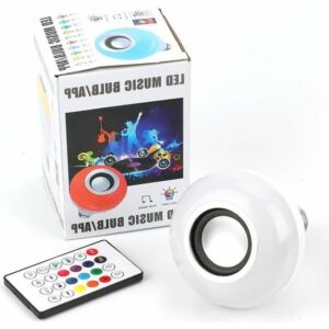 Ampoule LED RGB Bluetooth E26/E27 - Lampe Musicale Intelligente avec Télécommande et Couleurs Changeantes