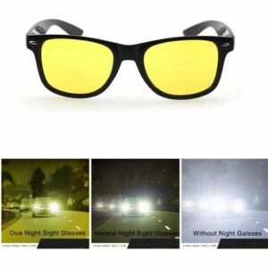 Lunettes de nuit jaune  - Vision Nocturne Anti-éblouissement pour Conduite Nocturne HD