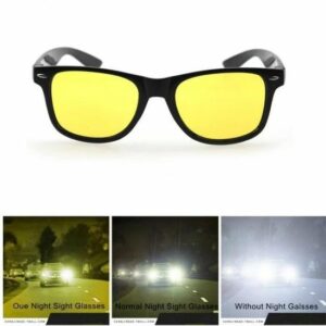 BAQI 2pcs Lunettes de Soleil HD Anti-éblouissement pour Conduite de Nuit et Vision Nocturne
