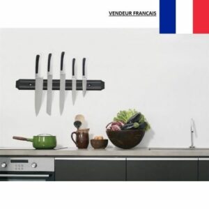 Barre Magnétique COBYE 33 cm - Support à Couteaux en Métal Noir - Pratique et Élégant pour votre Cuisine