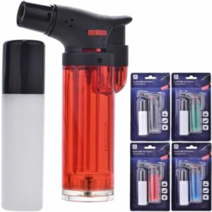 Briquet Mini Chalumeau Rechargeable - Allume-Gaz Pratique - Couleur Aléatoire - Vendu à l'Unité