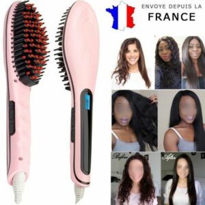 Brosse à Lisser Électrique LCD - Haute Qualité, Stock Français - Cheveux Parfaits en un Instant !
