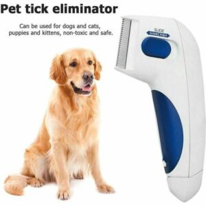 Brosse Rétractable Anti-Puces pour Chiens et Chats - Peigne de Toilettage Efficace et Pratique