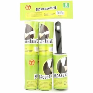 Brosse Adhésive Anti-Peluche avec 4 Recharges - Éliminez les Lint et Peluches Facilement !