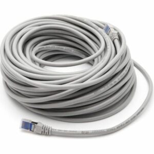 Câble Ethernet 30m Cat5e avec 15 Clips - Câble Réseau Haute Vitesse pour Connexion Fiable