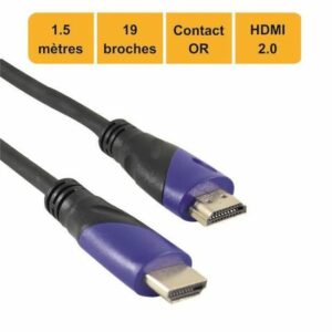 Câble HDMI 1,5m High Speed 4K avec ARC et CEC - Idéal pour votre home cinéma