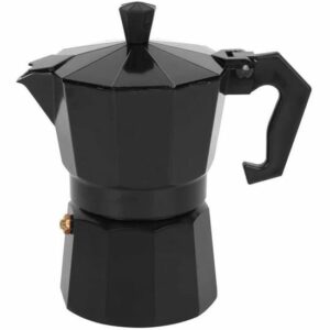 Cafetière Moka en Aluminium 6 Tasses - Café Italien Authentique 300ml (Noir) 443