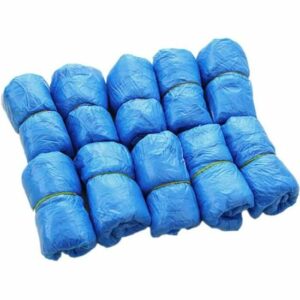 Lot de 100 couvre-chaussures jetables bleus - Protection imperméable intérieure et extérieure