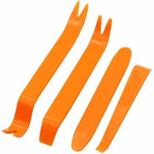 Kit de 4 Clips de Pare-Chocs - Outils de Démontage Sans Rayures - Couleur Orange Pratique et Efficace