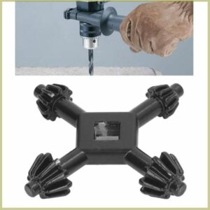 Cocosity Clé de mandrin 4 en 1 en alliage de zinc ultra-résistant pour perceuse multifonction