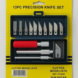 Coffret 13 Pièces de Cutter Précision pour Modélisme + Lames de Rechange Incluses