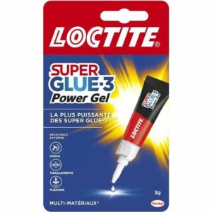 Colle Cyanocrylate LOCTITE Super Glue 3P - Power Gel - Tube 3g, Idéale pour Réparations Rapides
